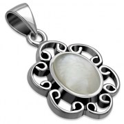 Mother of Pearl Silver Pendant, p599